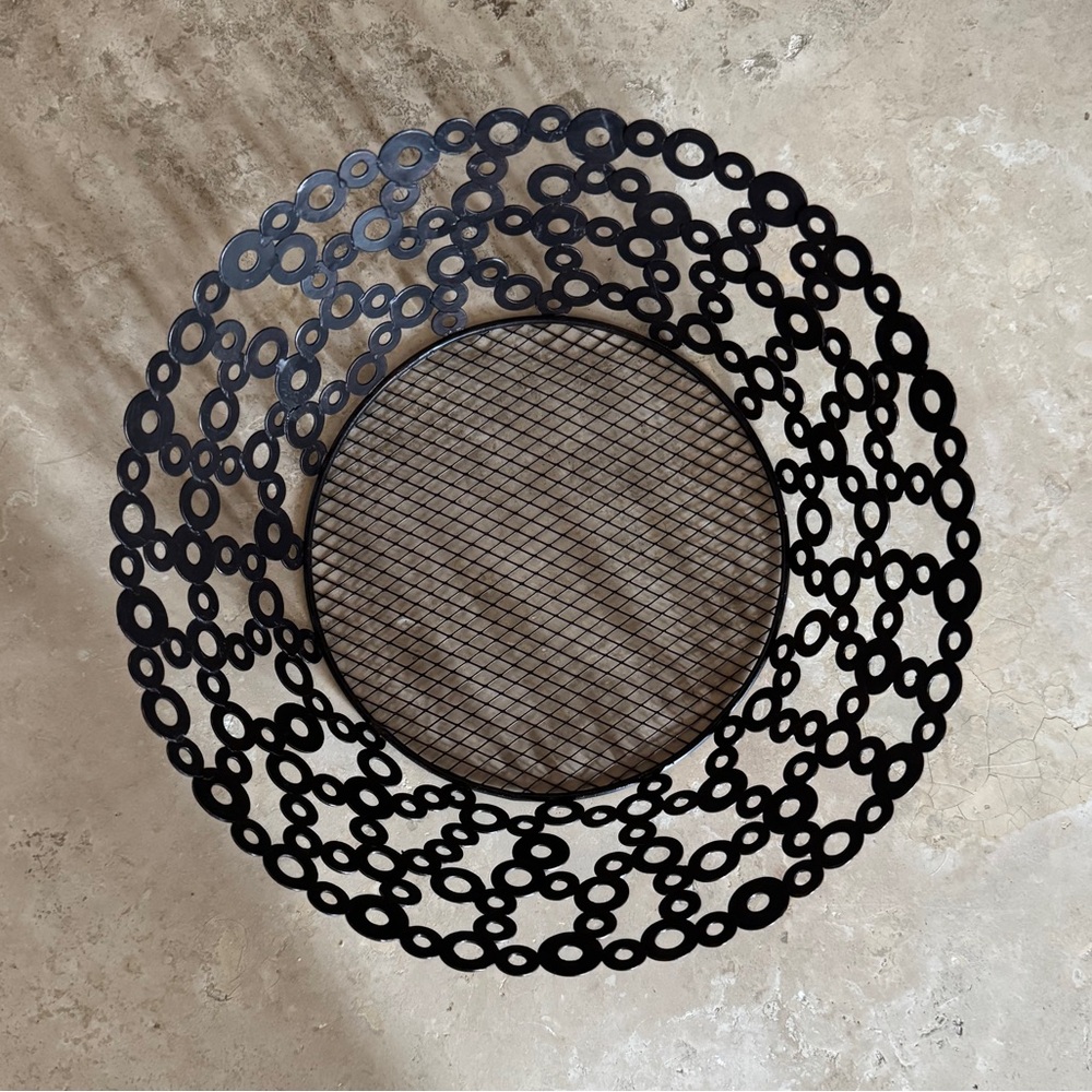 Metal bowl made of washers